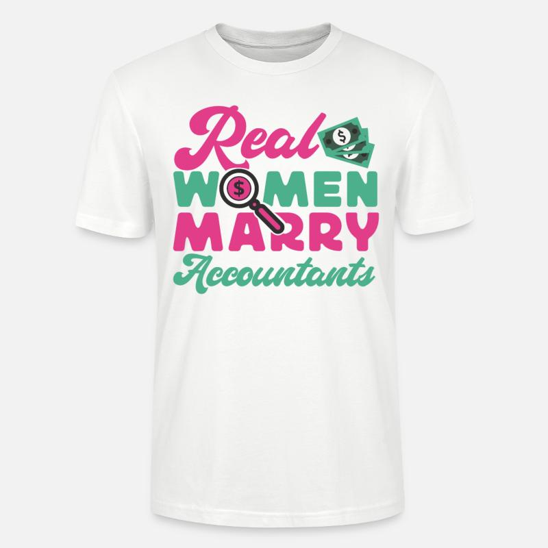 Comptable Comptable Mariage - T-shirt bio CRAFTER Stanley Stella Unisexe - blanc