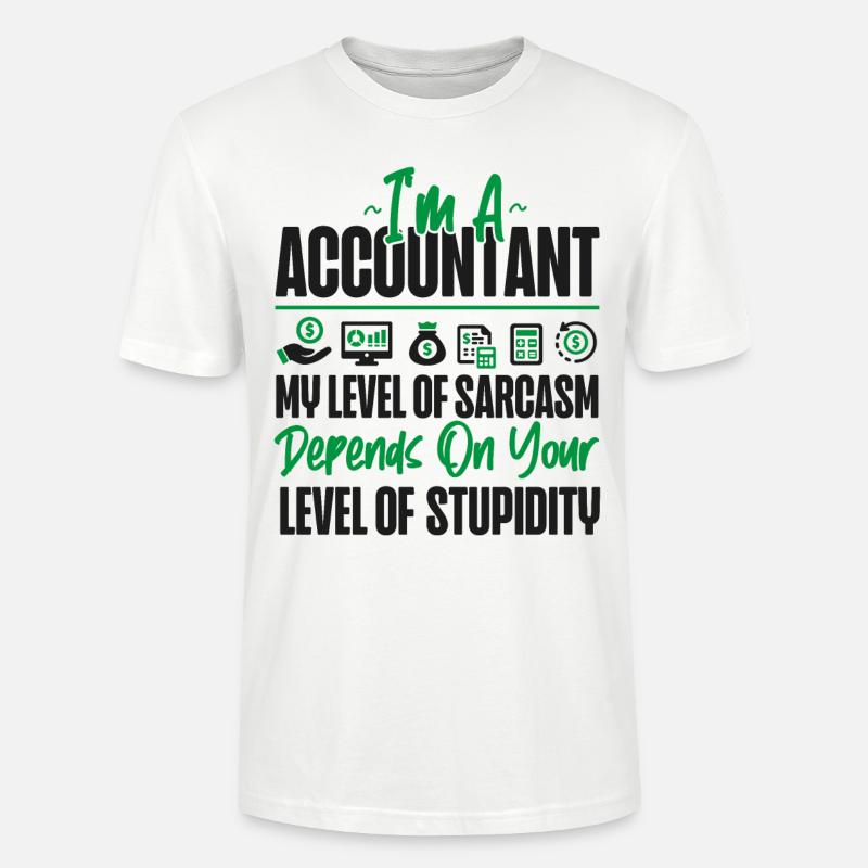 Comptable Comptable Comptable - T-shirt bio CRAFTER Stanley Stella Unisexe - blanc