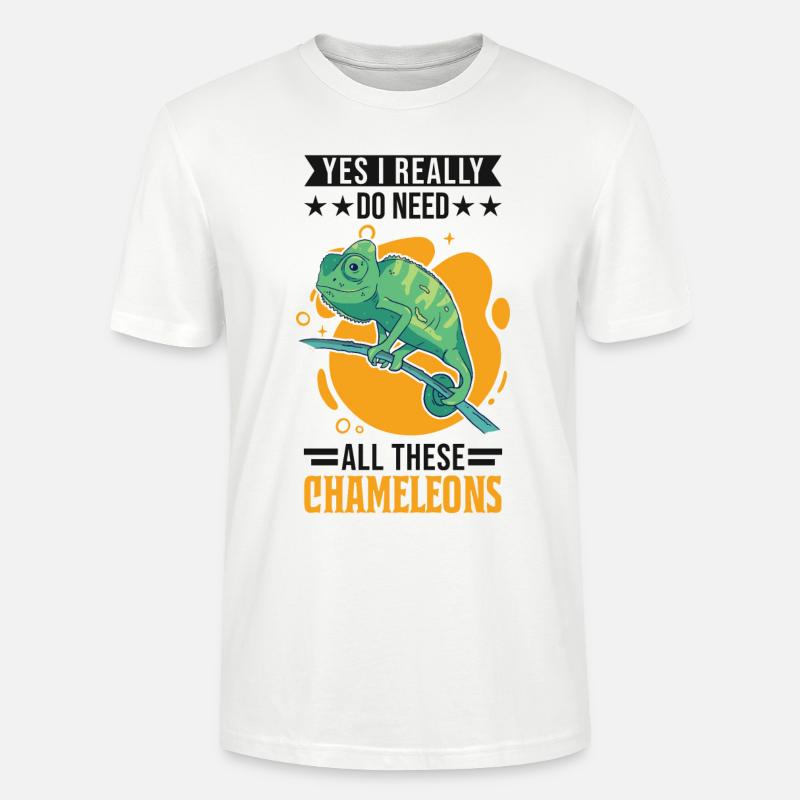 Cadeau Caméléon Caméléon - T-shirt bio CRAFTER Stanley Stella Unisexe - blanc