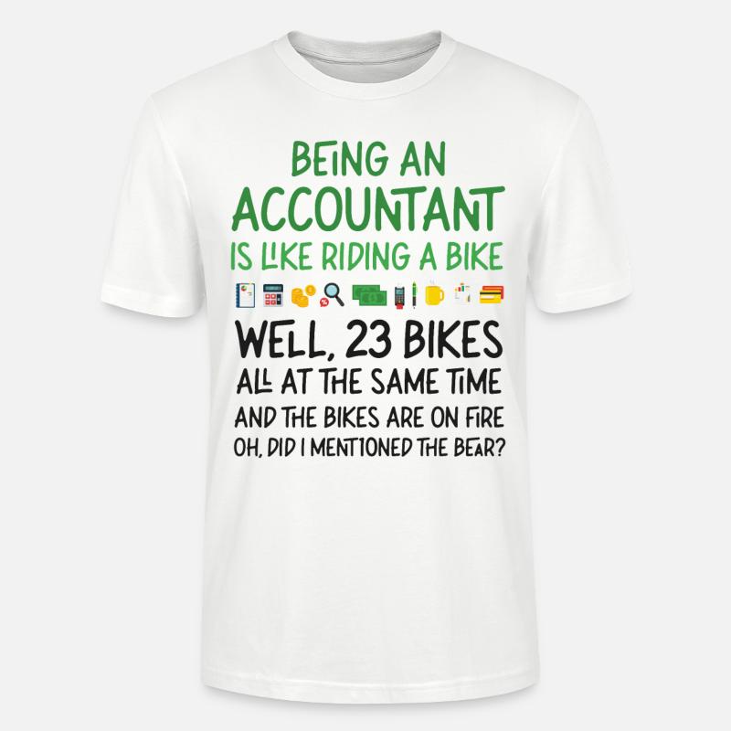 Comptable Comptable Comptable - T-shirt bio CRAFTER Stanley Stella Unisexe - blanc