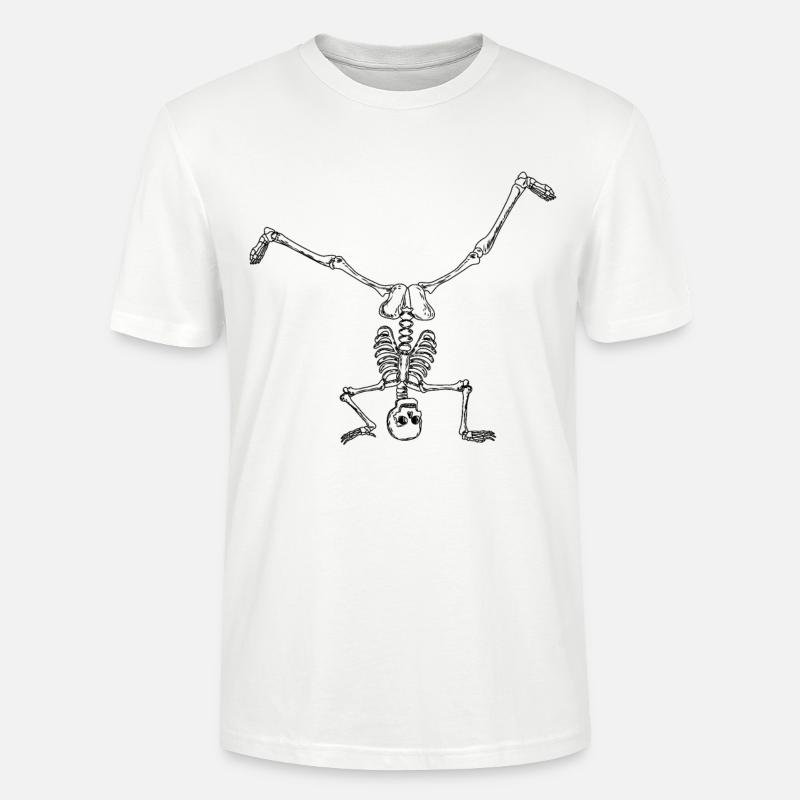 Breakdance Breakdancer Breakdancing Skelett - Stanley/Stella Unisex Bio-T-Shirt CRAFTER - Weiß