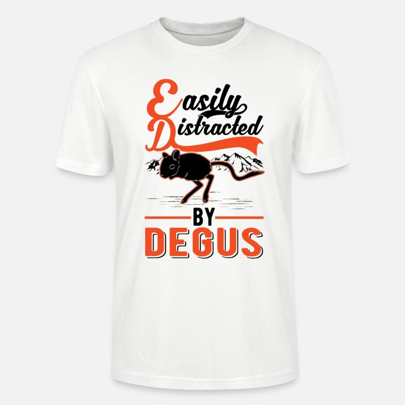 Easily distracted by Degus - Stanley/Stella Unisex Bio-T-Shirt CRAFTER - Weiß