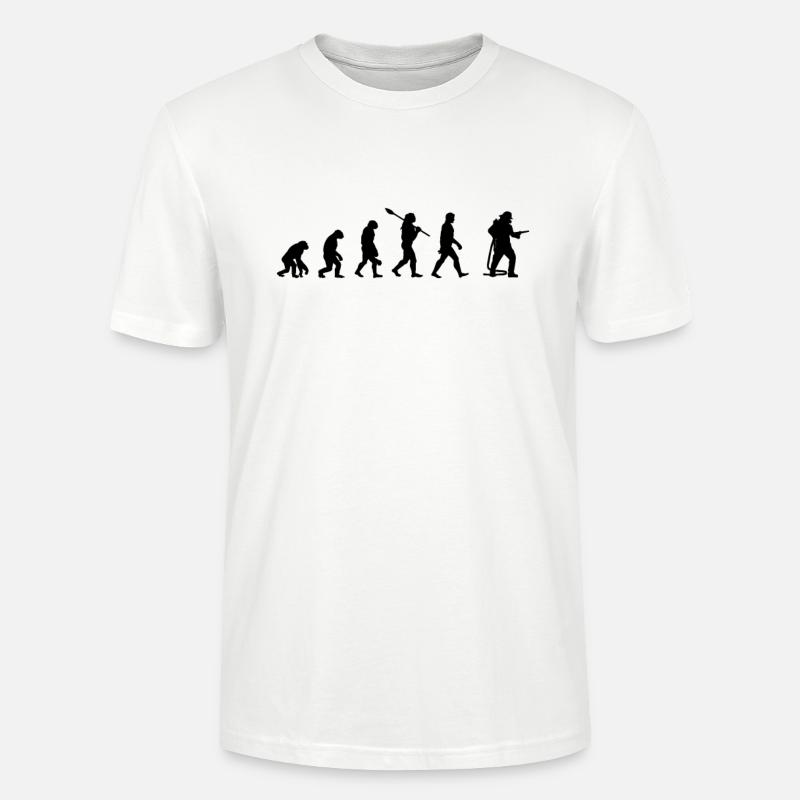Evolution Pompier Pompier - T-shirt bio CRAFTER Stanley Stella Unisexe - blanc