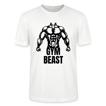 GYM BEAST - Stanley/Stella Unisex Bio-T-Shirt CRAFTER - Weiß - Vorne - Alina (178cm) & Michal (187cm)