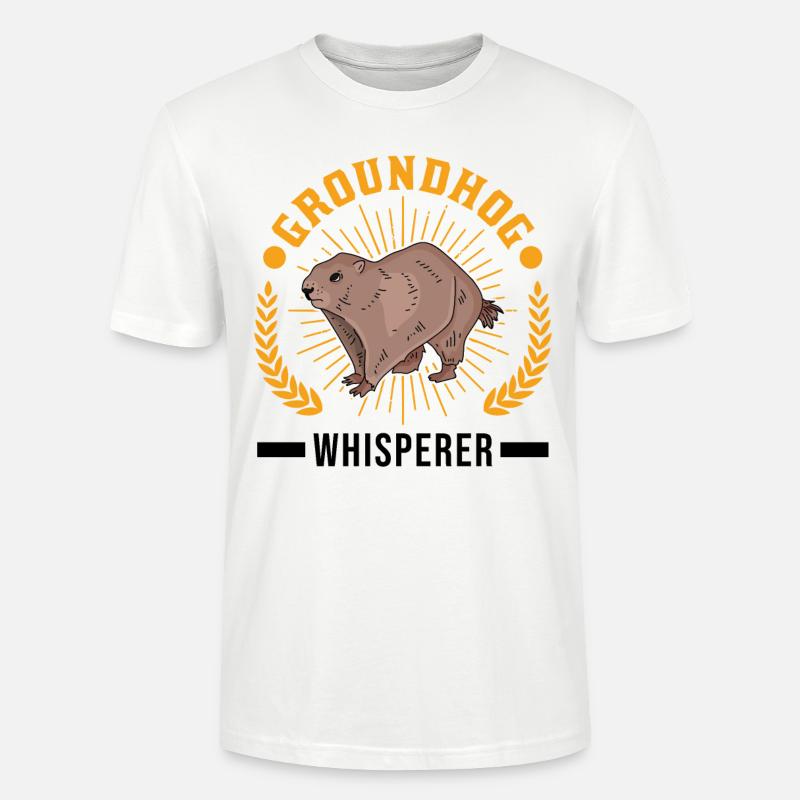 Murmeltier Flüsterer Groundhog Waldmurmeltier - Stanley/Stella Unisex Bio-T-Shirt CRAFTER - Weiß