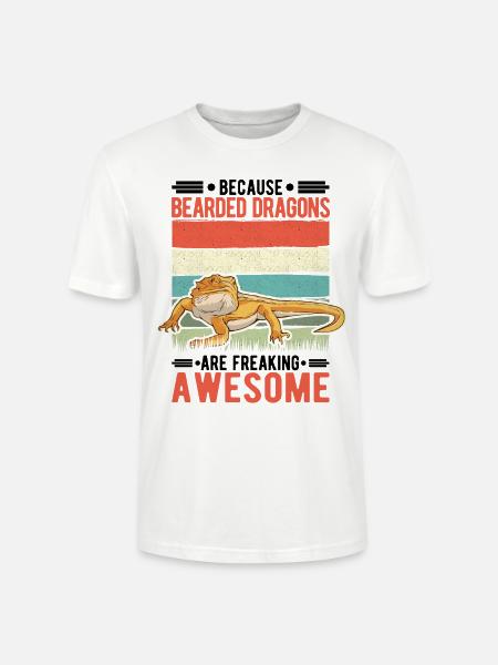 Bearded dragon saying Bearded Dragon - Stanley/Stella CRAFTER Unisex Organic T-Shirt - white