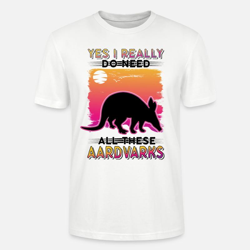 Erdferkel Geschenk Aardvark - Stanley/Stella Unisex Bio-T-Shirt CRAFTER - Weiß