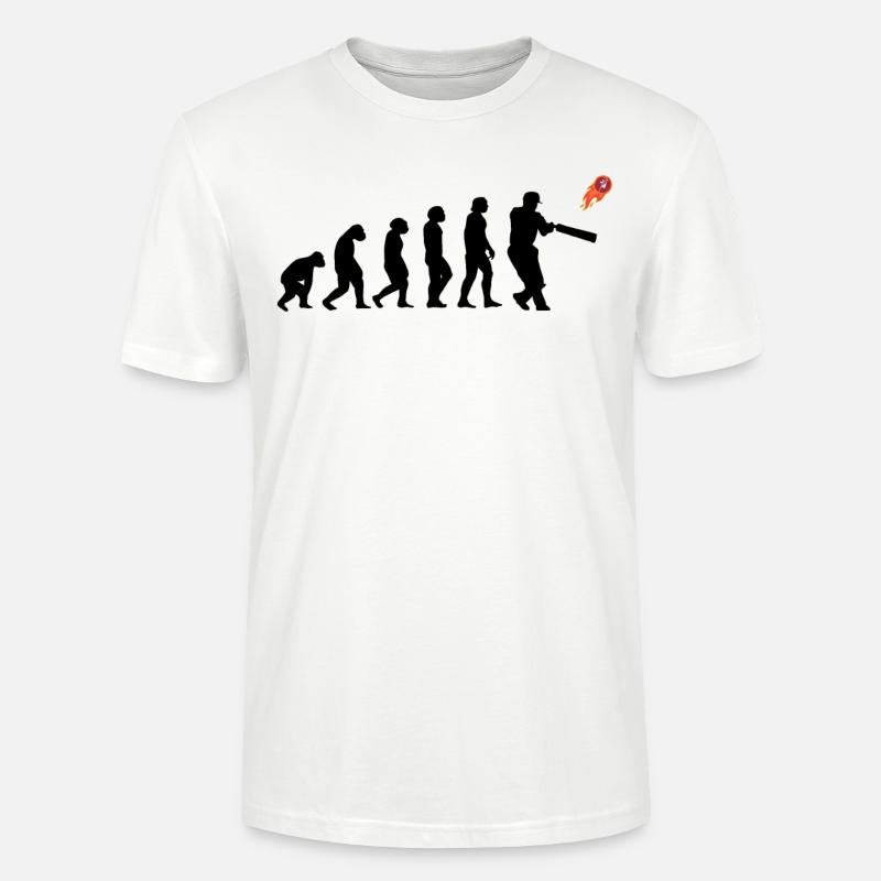 Cricketer Cricket-game Evolution - Stanley/Stella CRAFTER Unisex Organic T-Shirt - white
