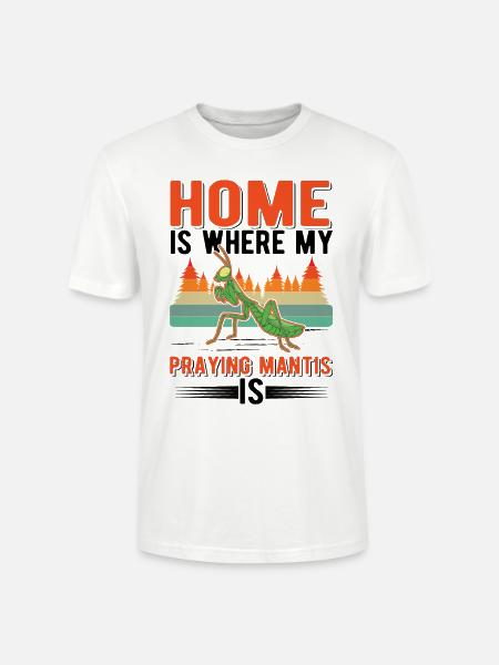 Gottesanbeterin Zuhause Mantis Fangschrecke - Stanley/Stella Unisex Bio-T-Shirt CRAFTER - Weiß
