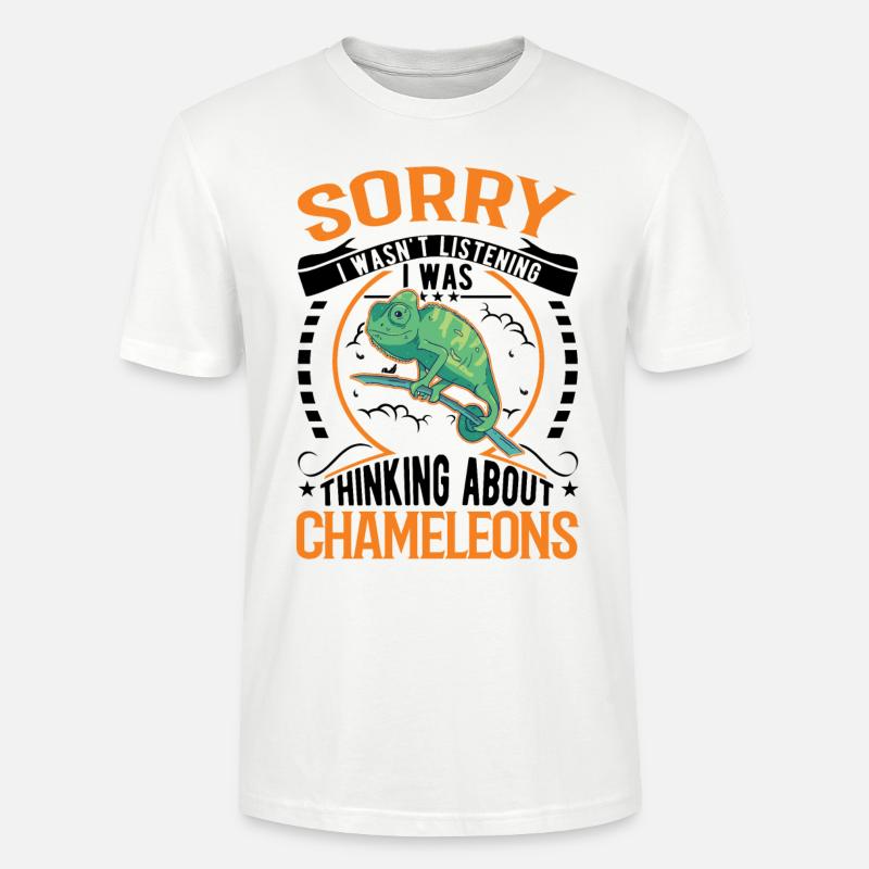 Chamäleon Geschenkidee Chameleon - Stanley/Stella Unisex Bio-T-Shirt CRAFTER - Weiß