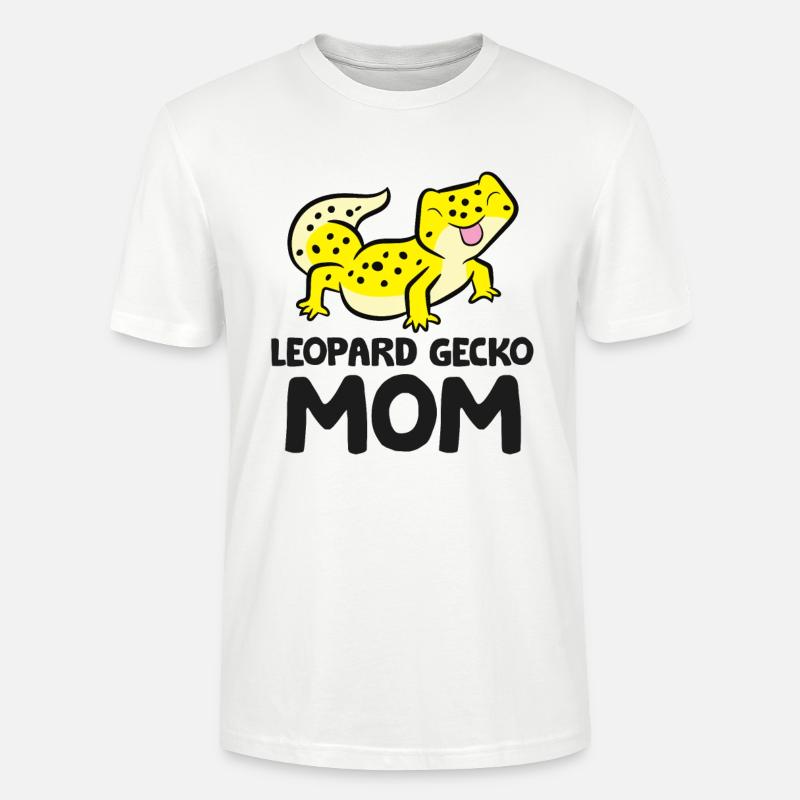 Leopardgecko Mama Eidechse Reptil Leopardgecko - Stanley/Stella Unisex Bio-T-Shirt CRAFTER - Weiß