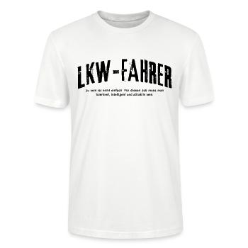 LKW Fahrer Spruch Trucker Lustiges LKW - Stanley/Stella Unisex Bio-T-Shirt CRAFTER - Weiß - Vorne - Alina (178cm) & Michal (187cm)
