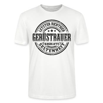 Gerüstbauer Absolute Seltenheit - Stanley/Stella Unisex Bio-T-Shirt CRAFTER - Weiß - Vorne - Alina (178cm) & Michal (187cm)