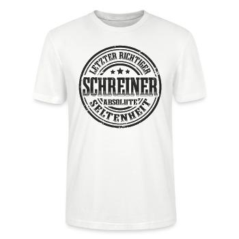 Letzter Schreiner Absolute Seltenheit - Stanley/Stella Unisex Bio-T-Shirt CRAFTER - Weiß - Vorne - Alina (178cm) & Michal (187cm)