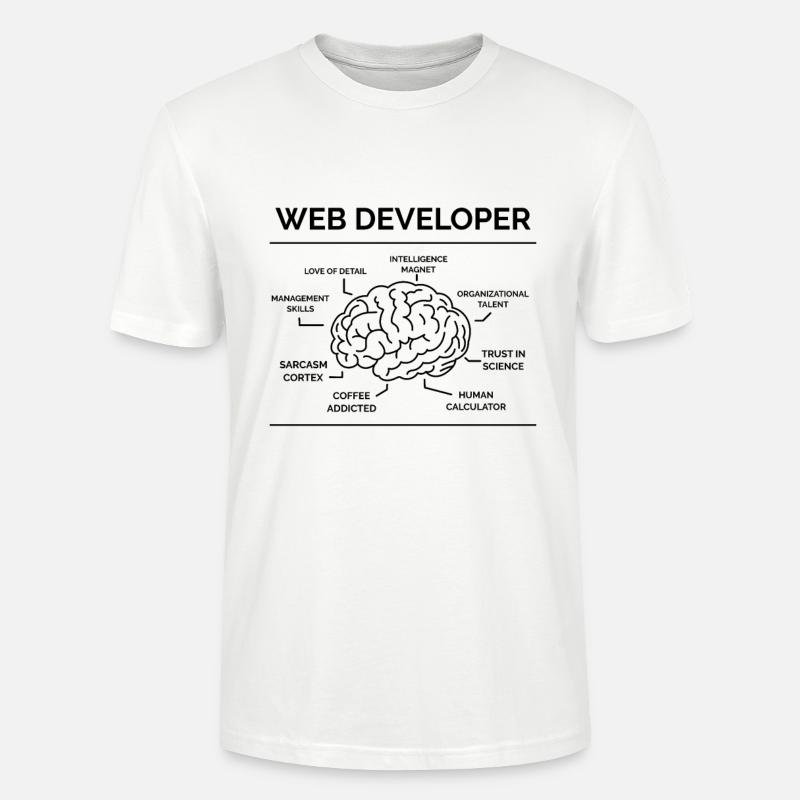 Web Developer Programmer - Stanley/Stella CRAFTER Unisex Organic T-Shirt - white