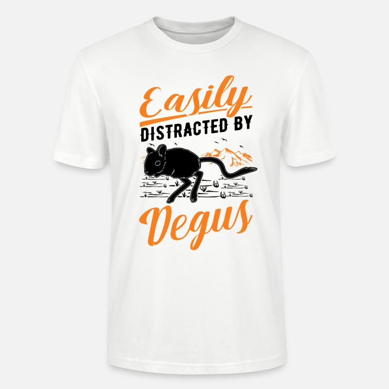 Easily distracted by Degus - Stanley/Stella Unisex Bio-T-Shirt CRAFTER - Weiß