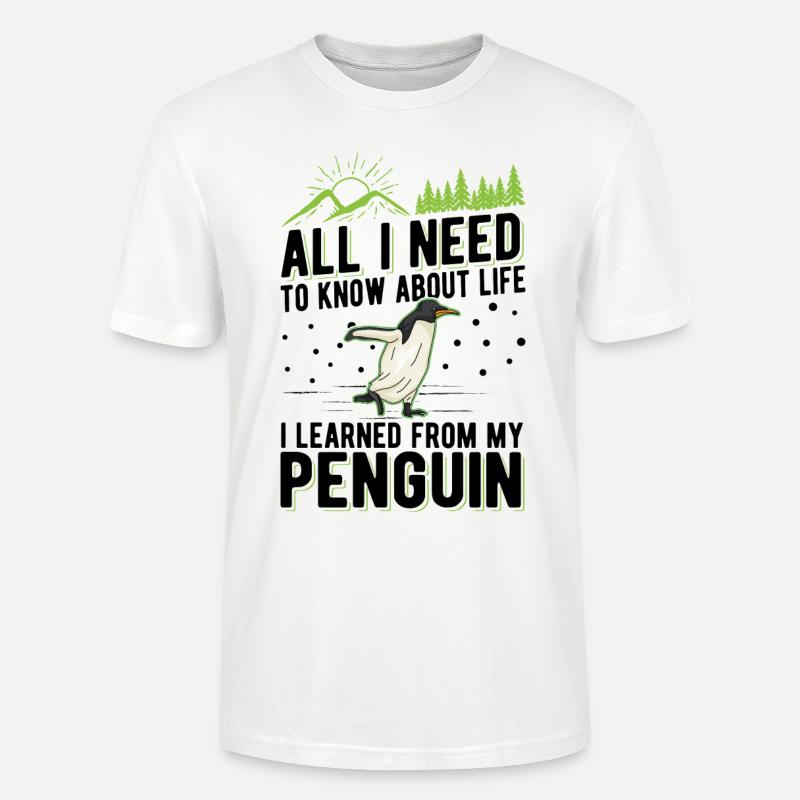 Pinguin Geschenk Penguin - Stanley/Stella Unisex Bio-T-Shirt CRAFTER - Weiß