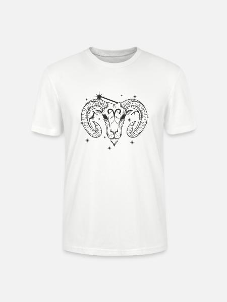 Oinas horoskooppi maaliskuu huhtikuu - Stanley/Stella CRAFTER unisex luomu-t-paita - valkoinen
