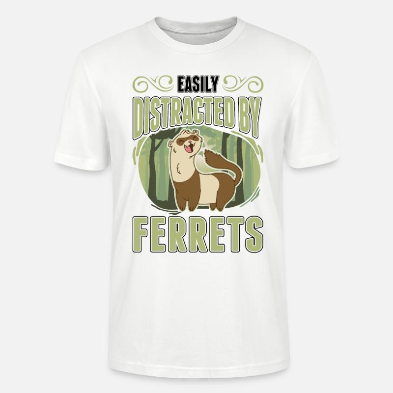 Easily distracted by Foxes Fuchs - Stanley/Stella Unisex Bio-T-Shirt CRAFTER - Weiß