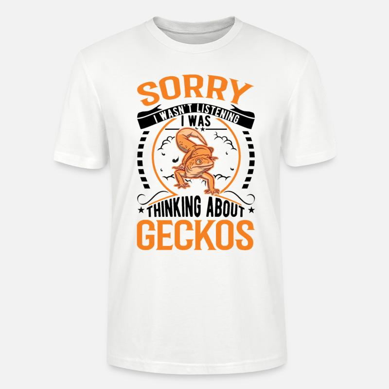Gecko Geschenk Leopardgecko - Stanley/Stella Unisex Bio-T-Shirt CRAFTER - Weiß