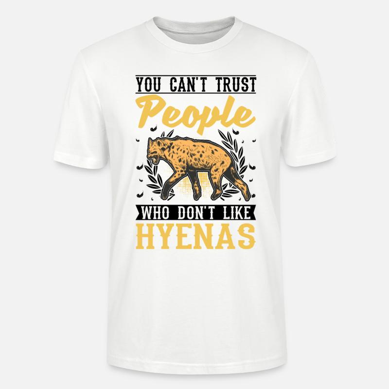 Hyäne Geschenk Erdwolf Hyena - Stanley/Stella Unisex Bio-T-Shirt CRAFTER - Weiß