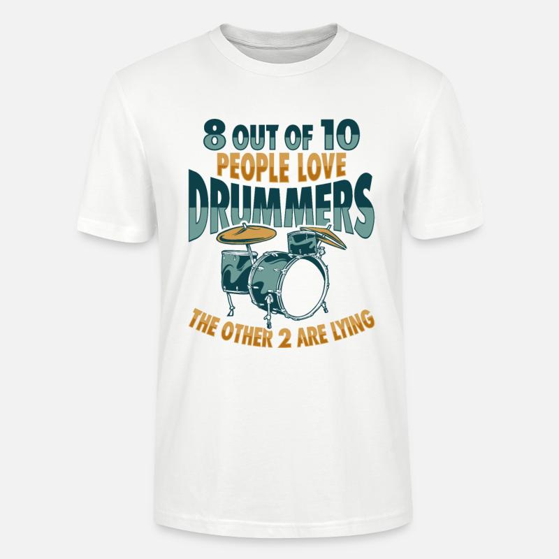 Conception de percussions de batterie - T-shirt bio CRAFTER Stanley Stella Unisexe - blanc