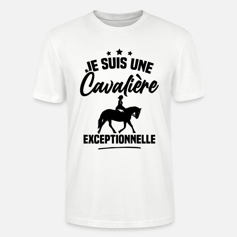 Je suis une cavalière exceptionnelle - T-shirt bio CRAFTER Stanley Stella Unisexe - blanc