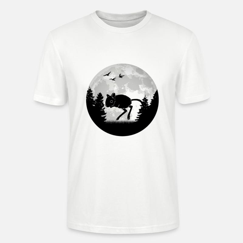 Gerbille Moon Racing Rat Gerbille - T-shirt bio CRAFTER Stanley Stella Unisexe - blanc