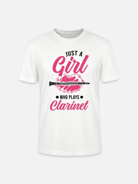 Klarinette Mädchen Klarinettistin - Stanley/Stella Unisex Bio-T-Shirt CRAFTER - Weiß