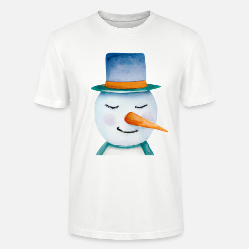 Schneemann Kopf - Stanley/Stella Unisex Bio-T-Shirt CRAFTER - Weiß