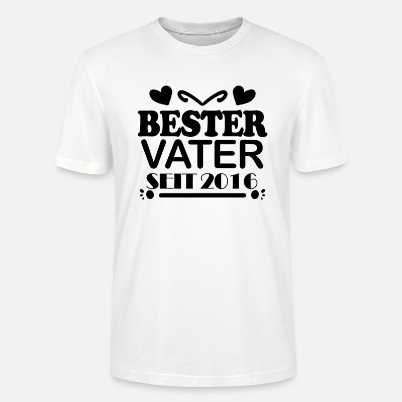 Bester Vater seit 2016 - Stanley/Stella Unisex Bio-T-Shirt CRAFTER - Weiß