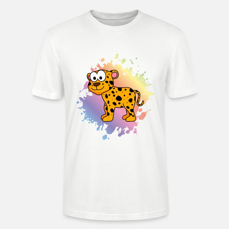 Leopard Comic Tier - Stanley/Stella Unisex Bio-T-Shirt CRAFTER - Weiß