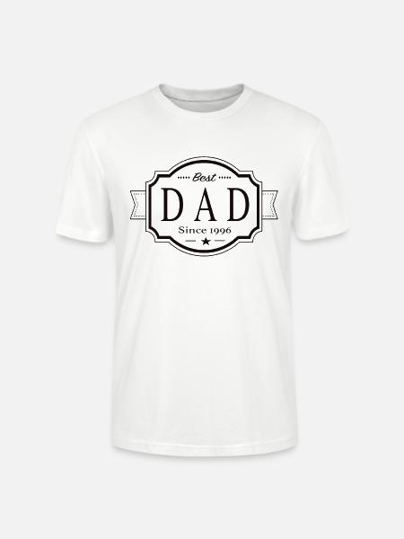 Bester Papa seit 1996 - Stanley/Stella Unisex Bio-T-Shirt CRAFTER - Weiß