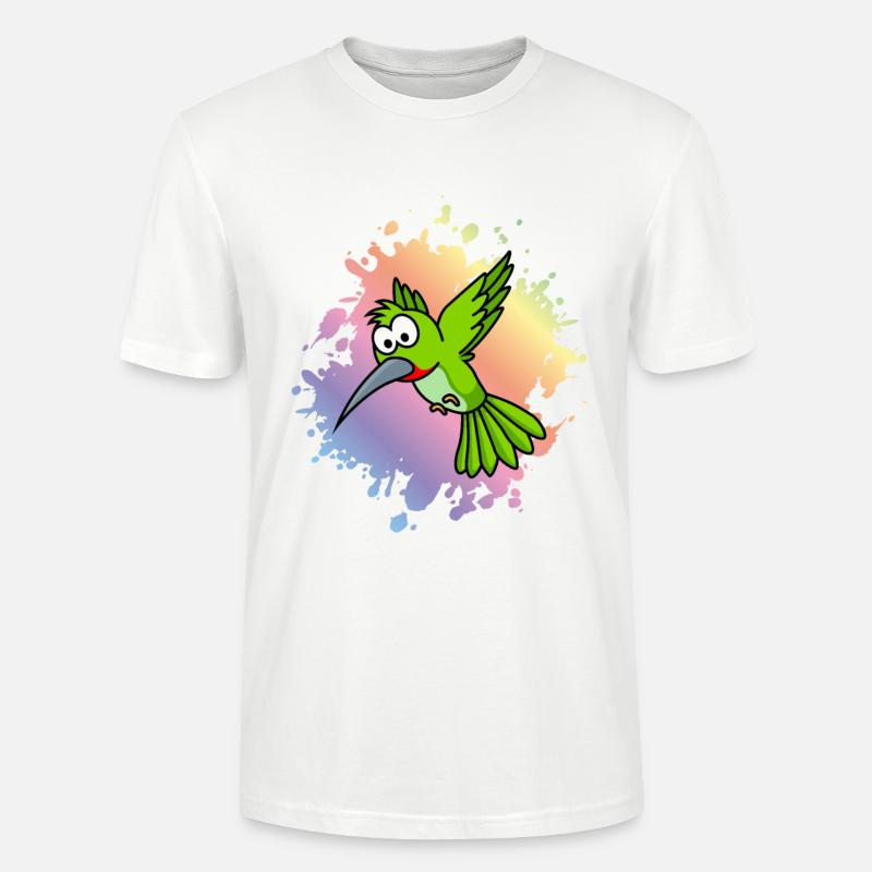 Kolibri Comic Tier - Stanley/Stella Unisex Bio-T-Shirt CRAFTER - Weiß