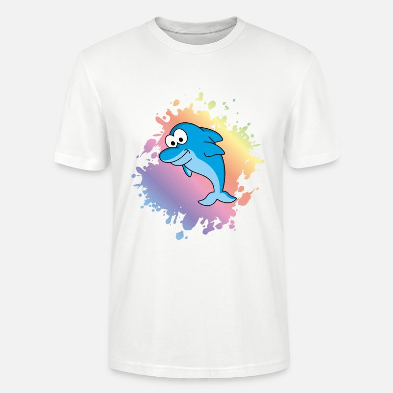 Delfin Comic Tier - Stanley/Stella Unisex Bio-T-Shirt CRAFTER - Weiß