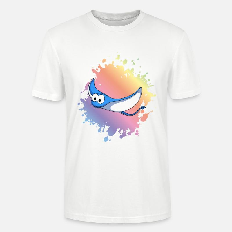 Rochen Comic Tier - Stanley/Stella Unisex Bio-T-Shirt CRAFTER - Weiß