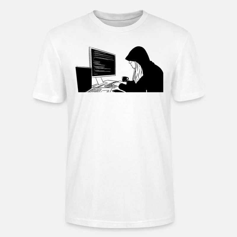 Codage de programmation du programmeur - T-shirt bio CRAFTER Stanley Stella Unisexe - blanc