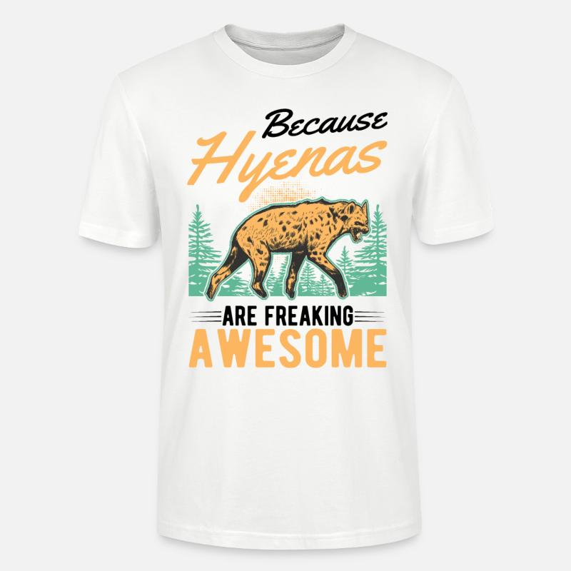 Hyäne Geschenk Erdwolf Hyena - Stanley/Stella Unisex Bio-T-Shirt CRAFTER - Weiß