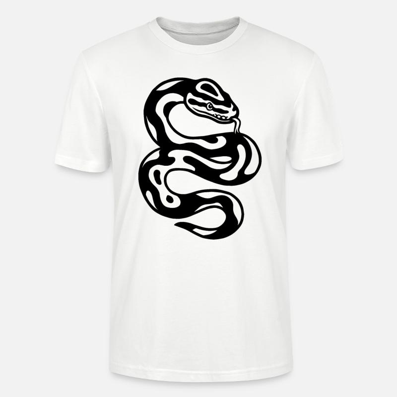 Puffer python snake - Stanley/Stella CRAFTER Unisex Organic T-Shirt - white