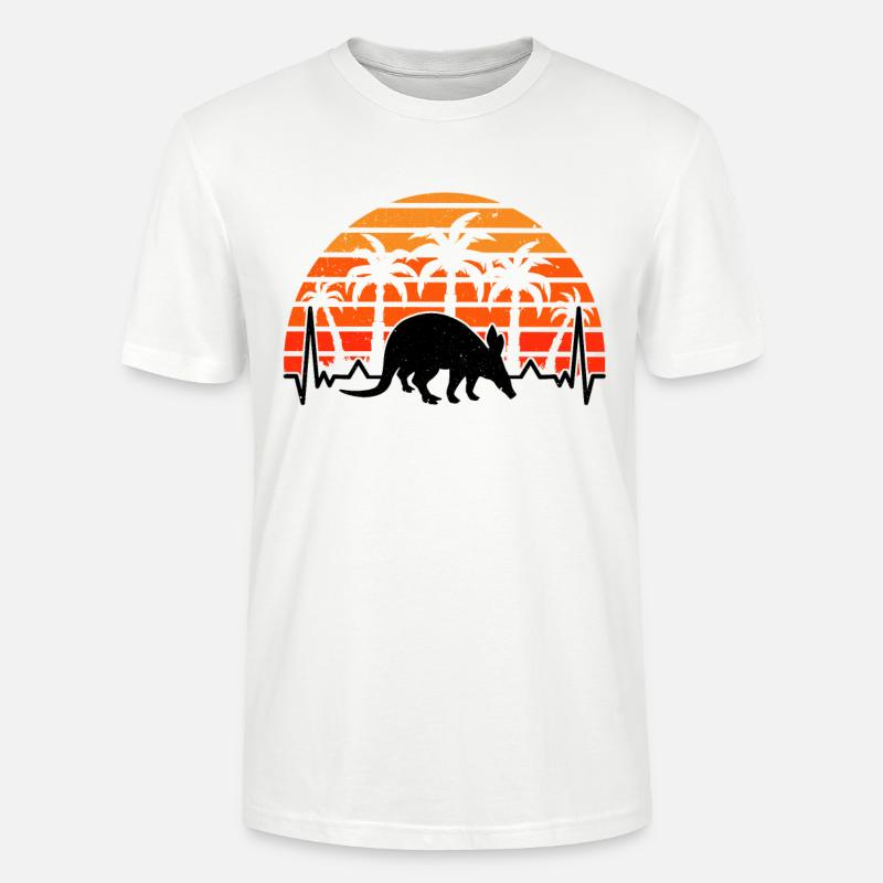 Erdferkel Herzschlag Retro - Stanley/Stella Unisex Bio-T-Shirt CRAFTER - Weiß