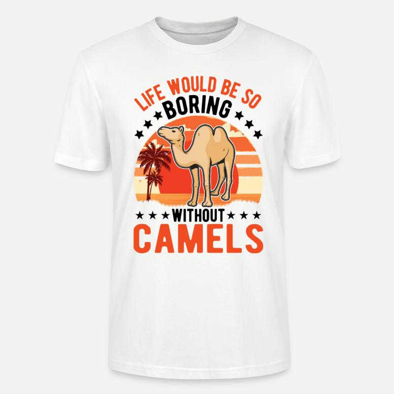 Kamel Geschenk Dromedar Camel Großkamel - Stanley/Stella Unisex Bio-T-Shirt CRAFTER - Weiß
