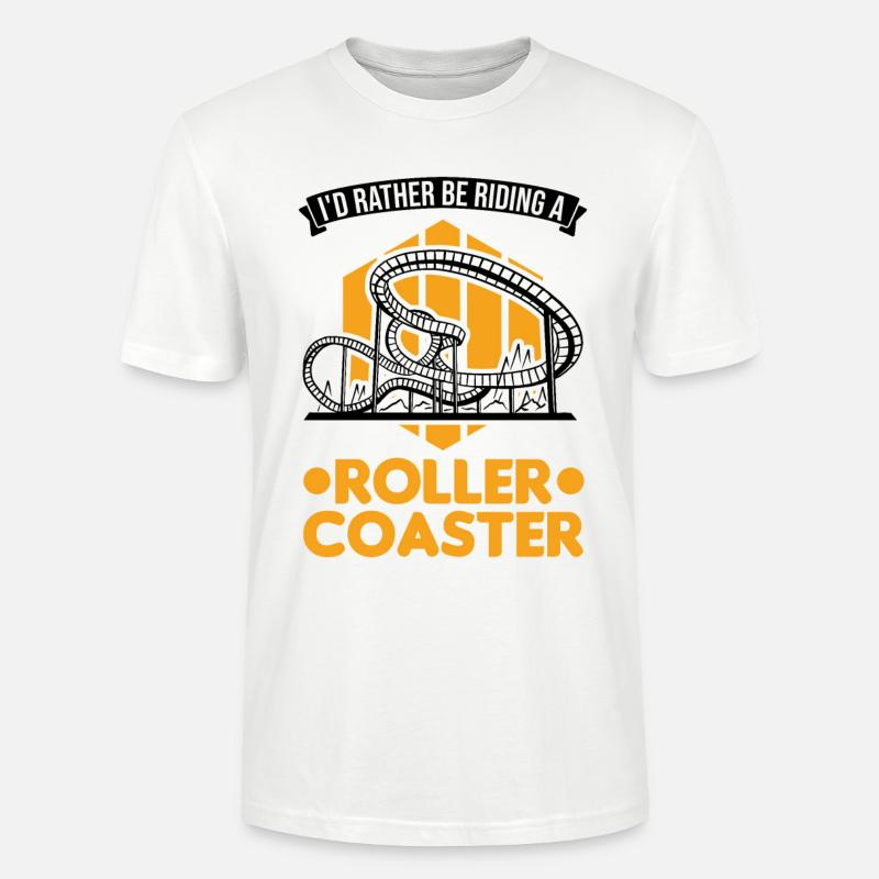 Achterbahn Achterbahnfahrt Vergnügungspark - Stanley/Stella Unisex Bio-T-Shirt CRAFTER - Weiß
