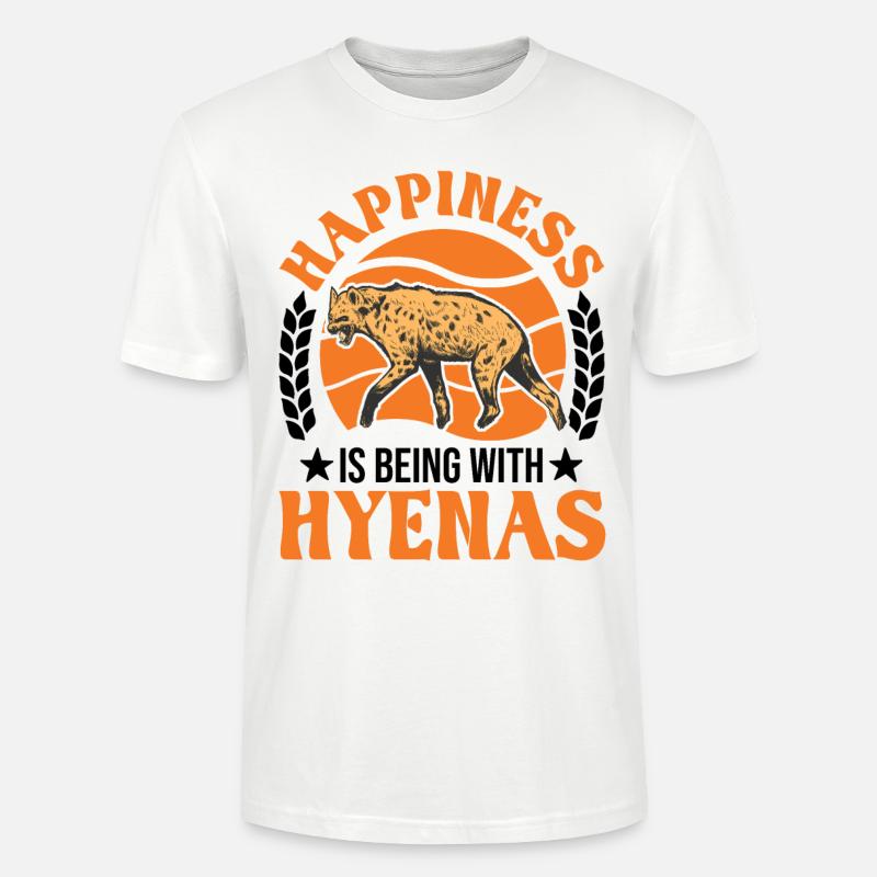 Hyäne Glück Erdwolf Hyena - Stanley/Stella Unisex Bio-T-Shirt CRAFTER - Weiß