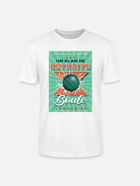 Boule Lyonnaise Retraite - T-shirt bio CRAFTER Stanley Stella Unisexe - blanc