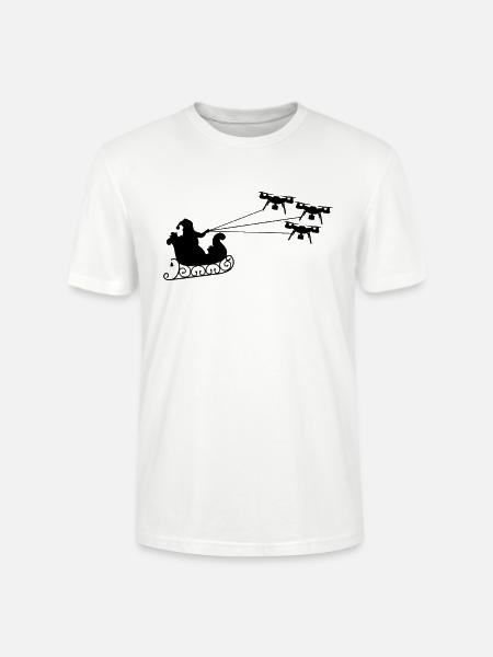Funny Santa Claus Drone Pilot - Stanley/Stella Unisex Bio-T-Shirt CRAFTER - Weiß