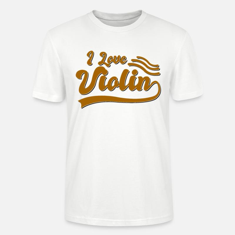 J’adore le violon - T-shirt bio CRAFTER Stanley Stella Unisexe - blanc