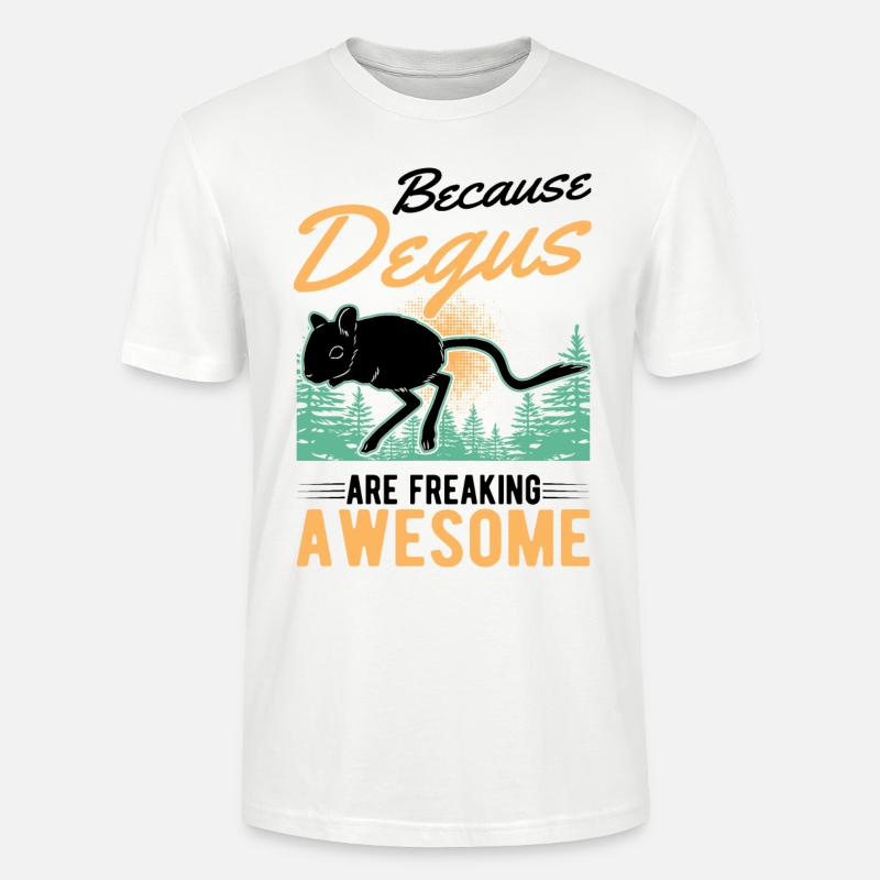 Because Degus are freaking awesome - Stanley/Stella Unisex Bio-T-Shirt CRAFTER - Weiß