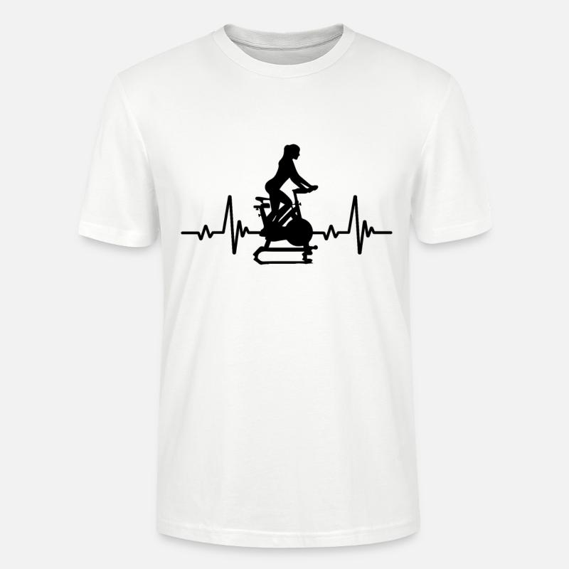 Herzfrequenz Indoor Cycling - Stanley/Stella Unisex Bio-T-Shirt CRAFTER - Weiß