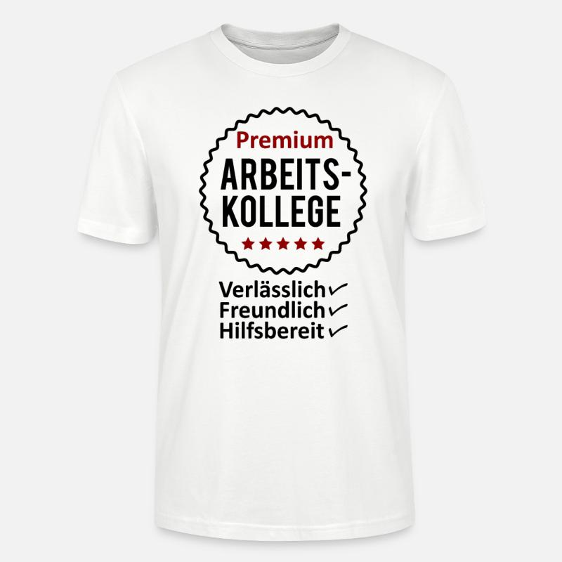Bester Arbeitskollege Spruch Geschenk Herren - Stanley/Stella Unisex Bio-T-Shirt CRAFTER - Weiß
