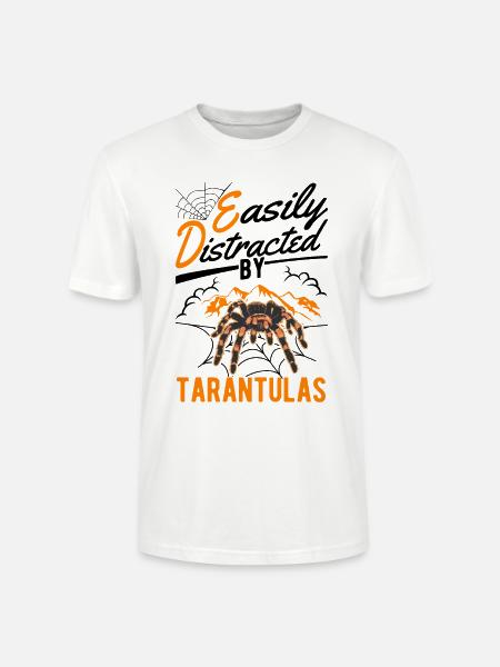 Easily distracted by Tarantulas Tarantel - Stanley/Stella Unisex Bio-T-Shirt CRAFTER - Weiß